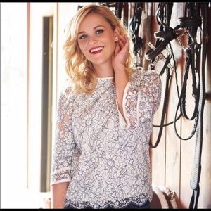 Draper James western lace blouse